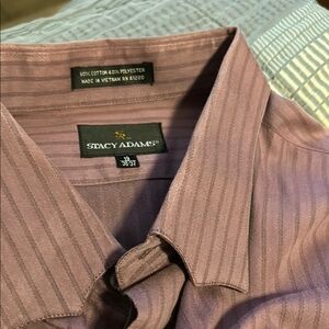 Stacy Adams Dusky Purple Dress Shirt with Classic Collar and French Cuffs